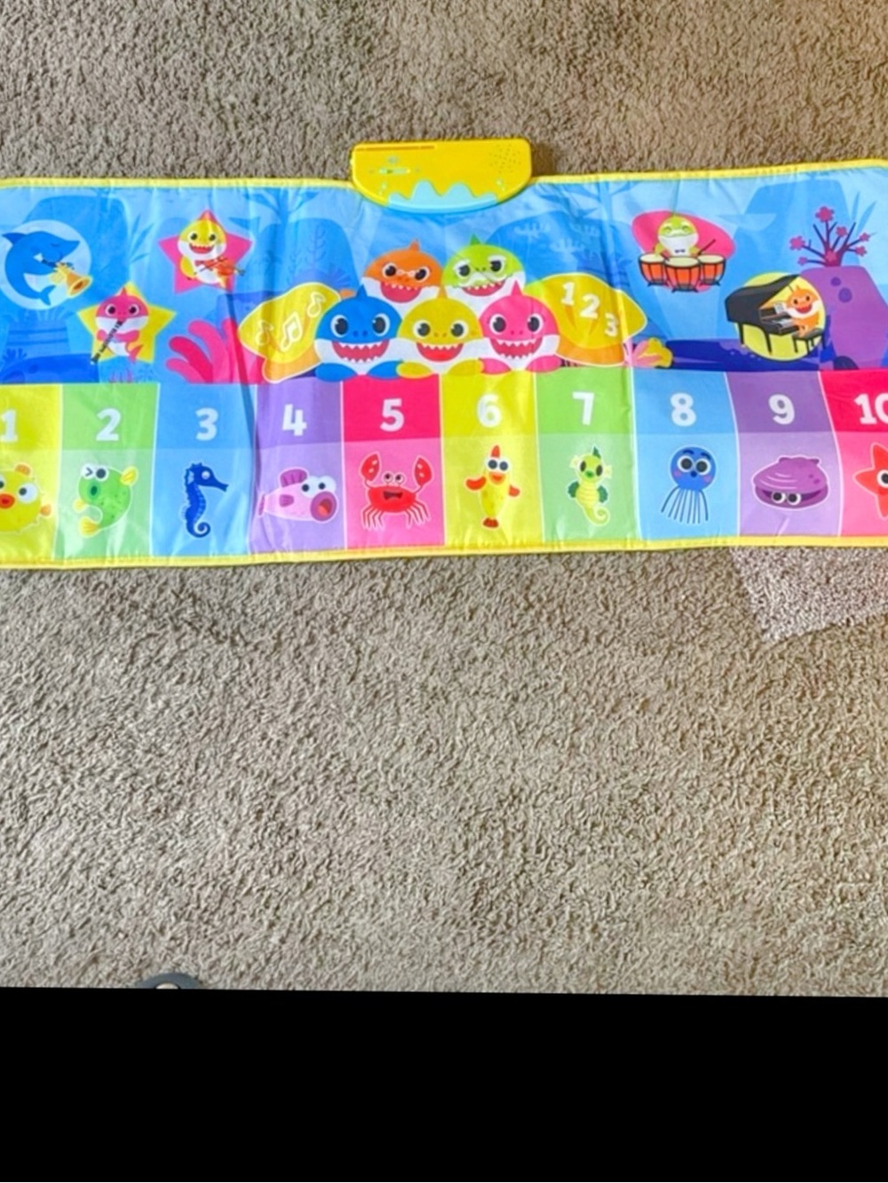 Pink Fong Musical Piano Play Mat Toy for Kids